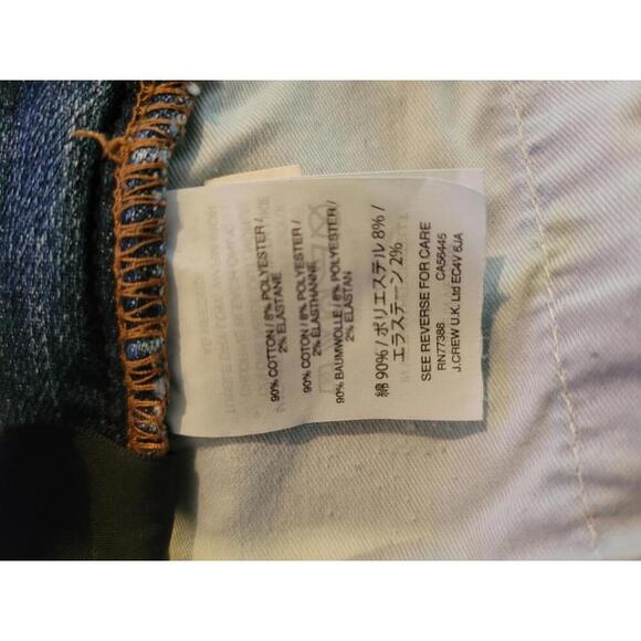 J Crew size 30" blue denim distressed vintage straight jeans - Picture 5 of 6